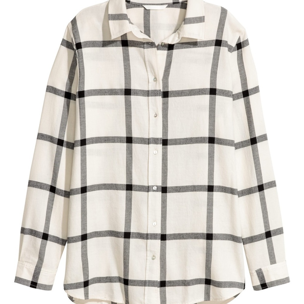 Plaid Button-Up Shirt